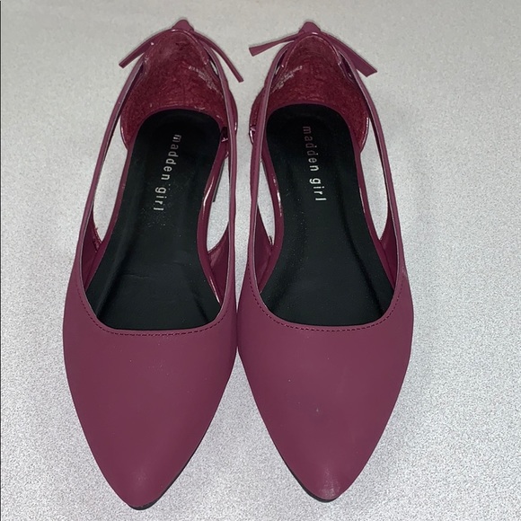 wine colored ballet flats